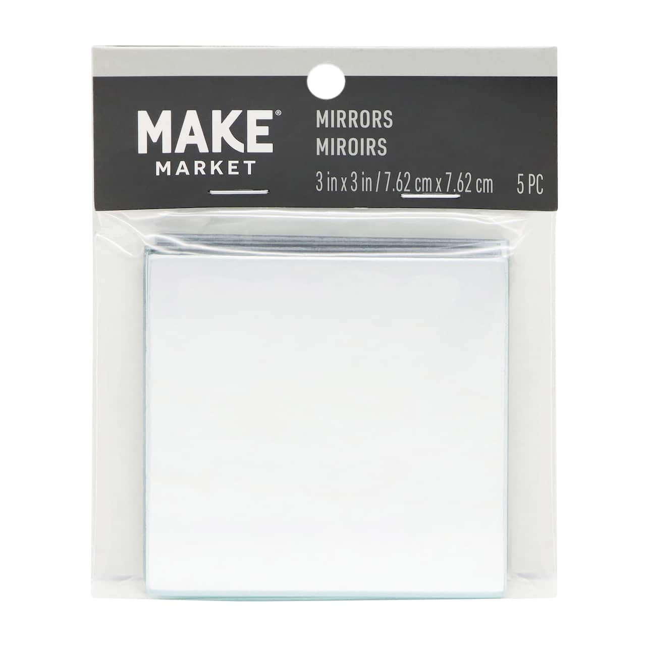 3" Square Mirrors, 5ct. by Make Market®